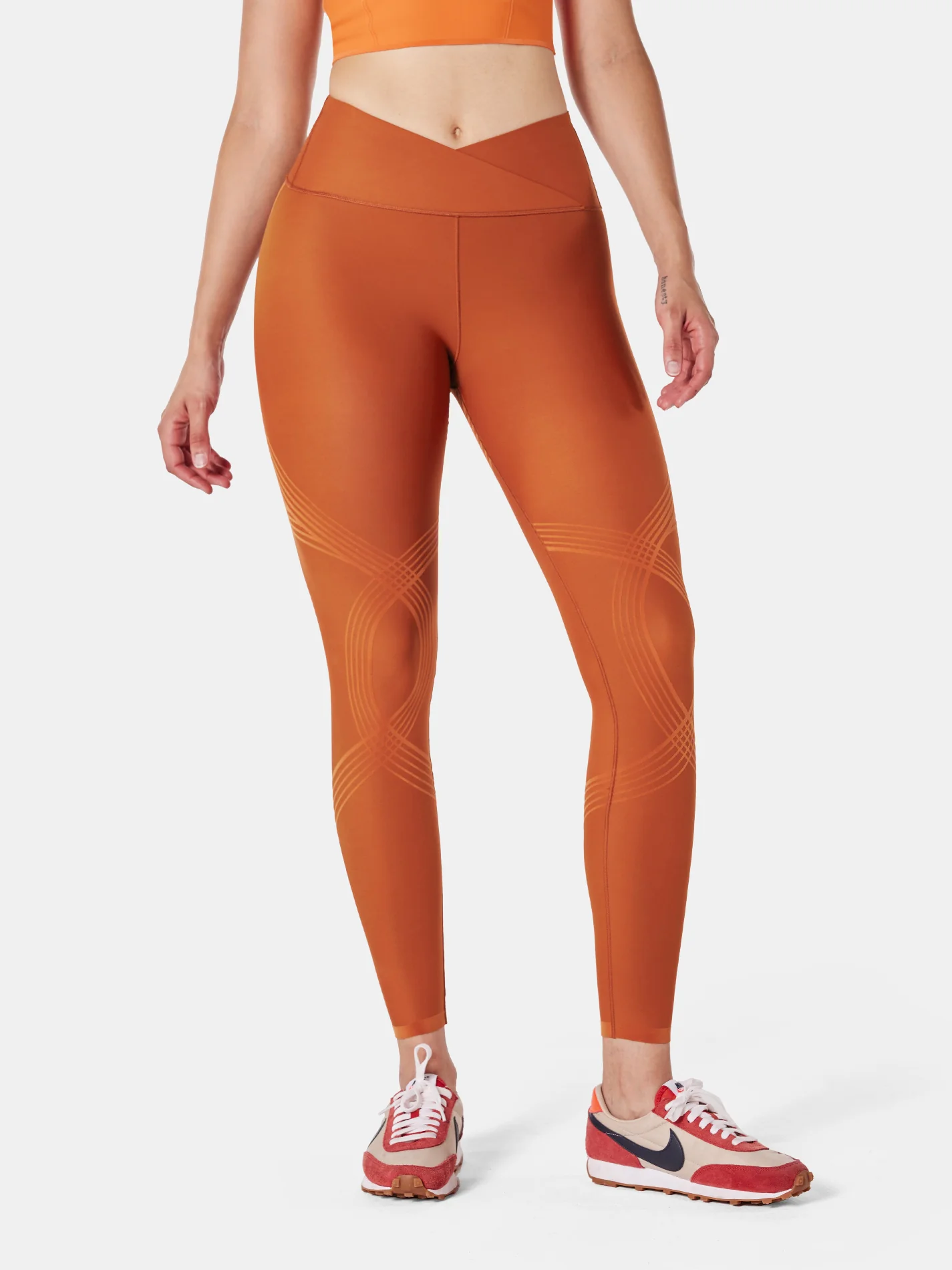 Body Sculpt Faux Leather Leggings (Reversible Wear) - Image 52